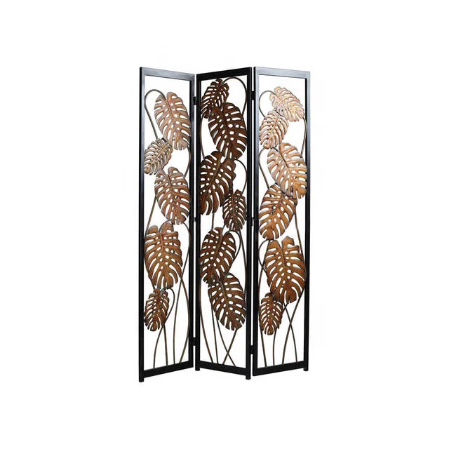 
Collapsible Stainless Steel Room Divider Movable Leaf Style Screen Partition 