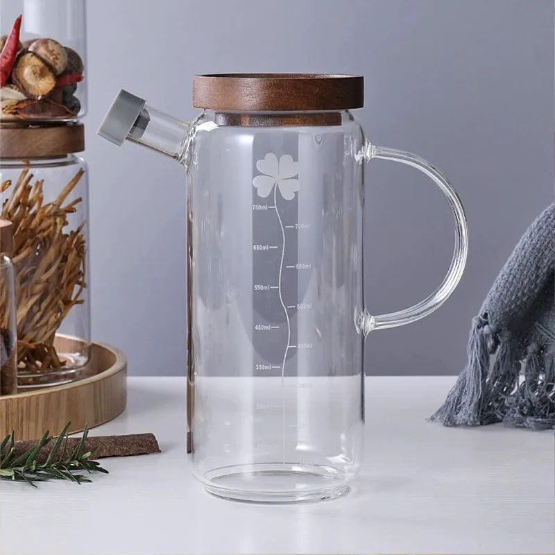 39Years Factory New Style Kitchenware Oil Vinegar Dispenser Glass Oil Bottle 400/700/1000ml Capacity