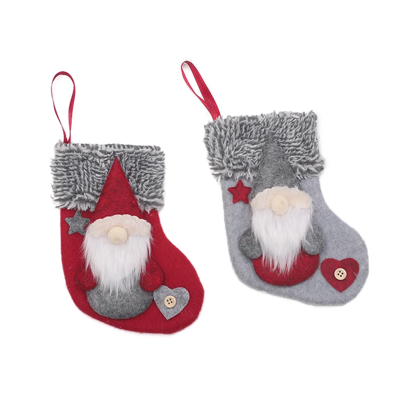 Small Size Christmas Tree Hanging Socks Christmas Stocking Decor Xmas Stockings Hanging For Fire Place