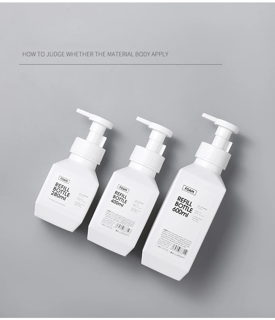 
Popular In Stock PET 280ml 400ml 600ml gel refillable hand soap packaging pump designed foaming shampoo bottle 