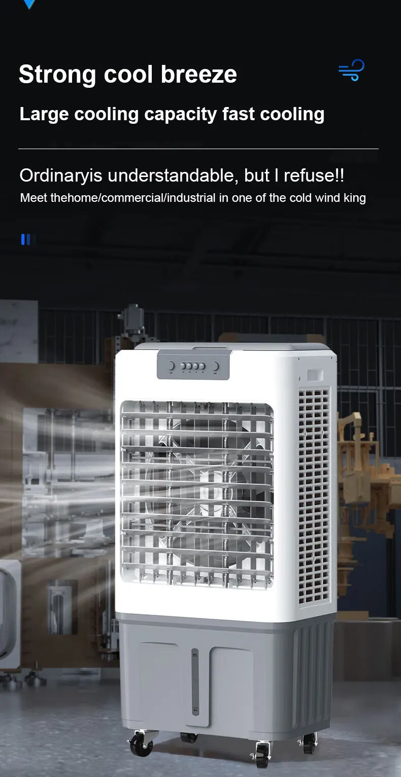 30L  Industrial air-conditioning fan large factory workshop cooling fan energy-saving cooling water-cooled fan plastic body