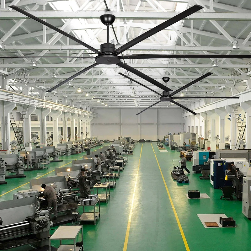 Large Size Ceiling Fan 120 Inch DC Motor Metal Blade Factory Industrial Ceiling Fan