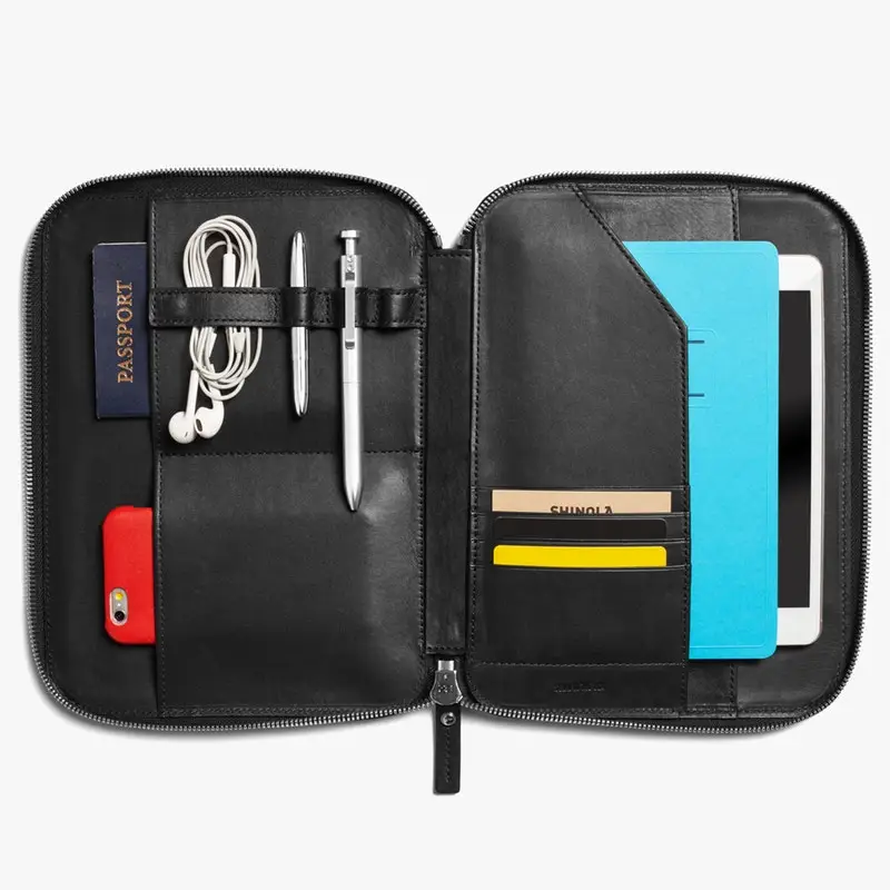 Кожаное портфель для паспорта, сотового телефона, планшета