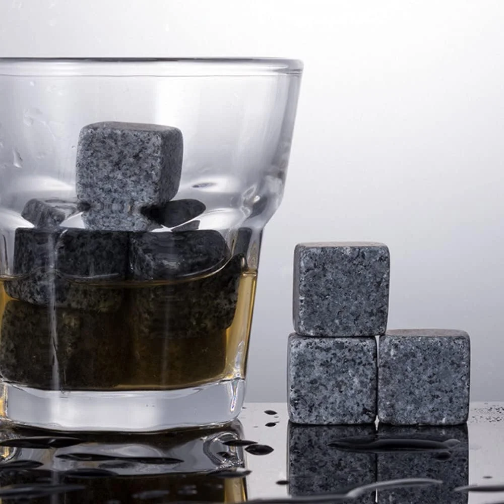 Hot sale whiskey set Granite Chilling Whiskey Rocks Whiskey Stones Set With  Stone Gift Box Set For Men