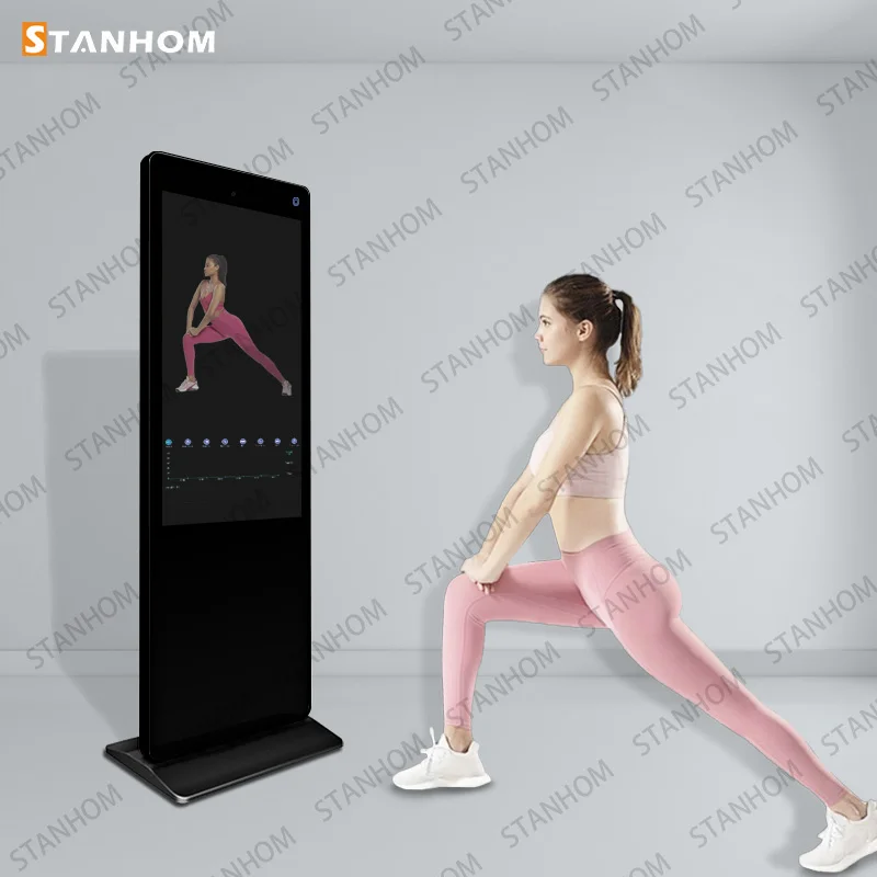 STANHOM Floor Standing Large Gym Workout Android Smart Fitness Mirror