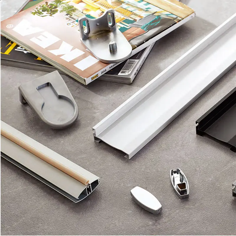 Hot Sale Power Coat White And Grey Roller Blind Rail Window Parts Curtain Bottom Up bean Cassette Zebra Aluminum Track