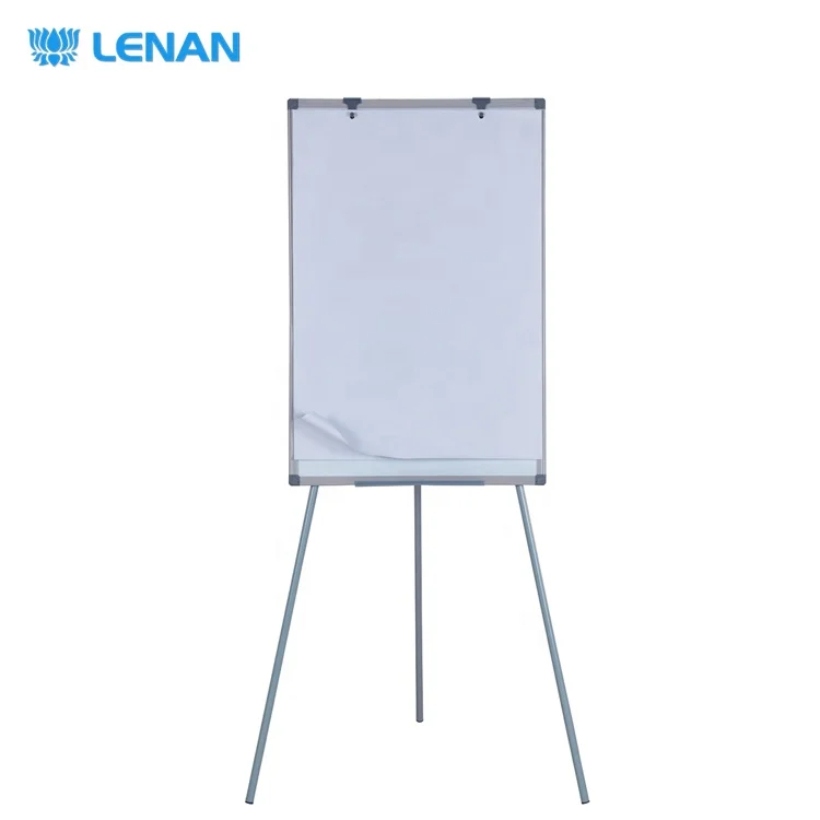 Office meeting supplies magnetic whiteboard easel foldable tripod flip chart board with stand