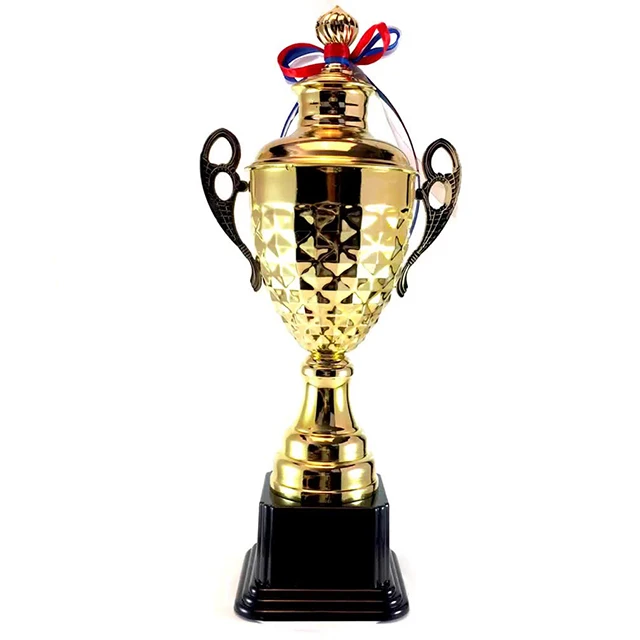 Big trophy manufacturers wholesale creative custom metal football cups made in China electroplating new crafts