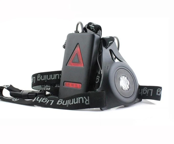 Новый 8 красный и 1 белый свет охота безопасность USB зарядка бег светодиодный нагрудный ремень ходовые огни для бега