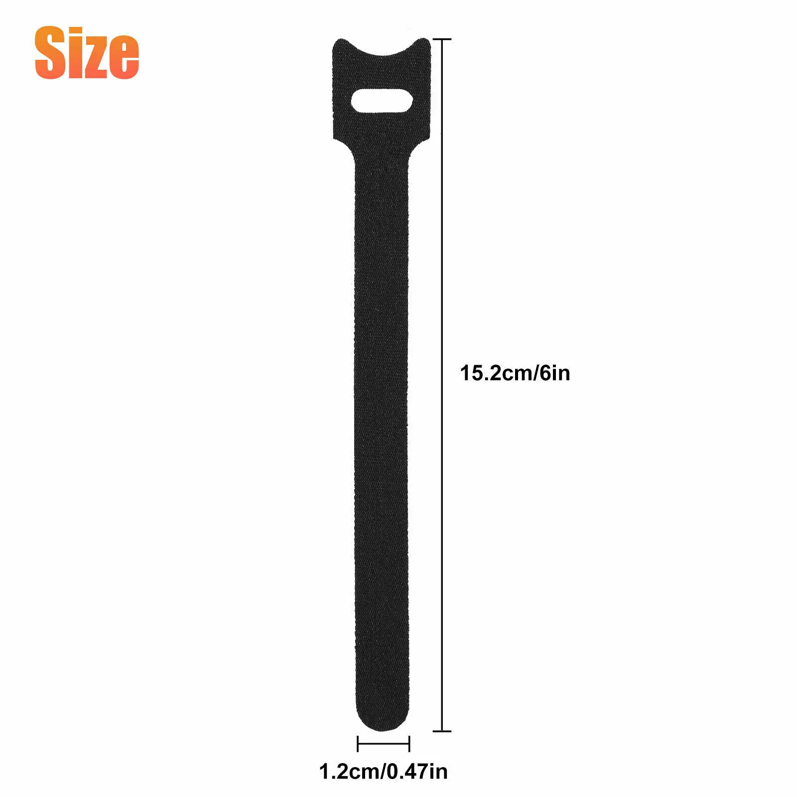 100 Pieces 6 Inches Reusable Cable Ties, Nylon Adjustable Cord Straps, Cable Organizer Wrapper  with Hook Loop Rope Holder