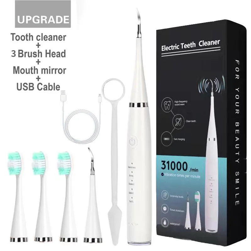 Rechargeable Electric Teeth Cleaner Electric Sonic Toothbrush USB Charge Adult Waterproof Ultrasonic Automatic Tooth Brush