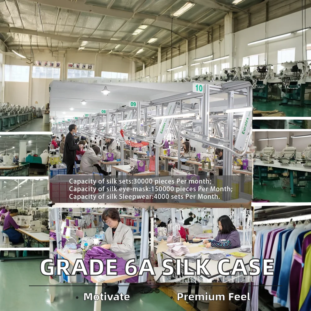 Custom embroidery logo 22 Momme 100% Mulberry Silk Pillowcase with box OEKO tex wholesale Pure Natural silk pillow case