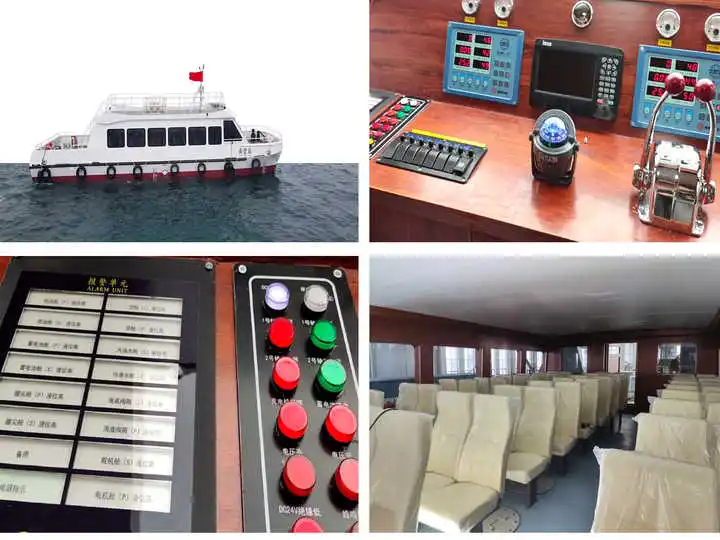 20m/64ft Aluminum Cabin Cruiser  Boat Barge Ferry 50 passengers Speed Catamaran Boat Passenger Landing Craft Boat With Motor