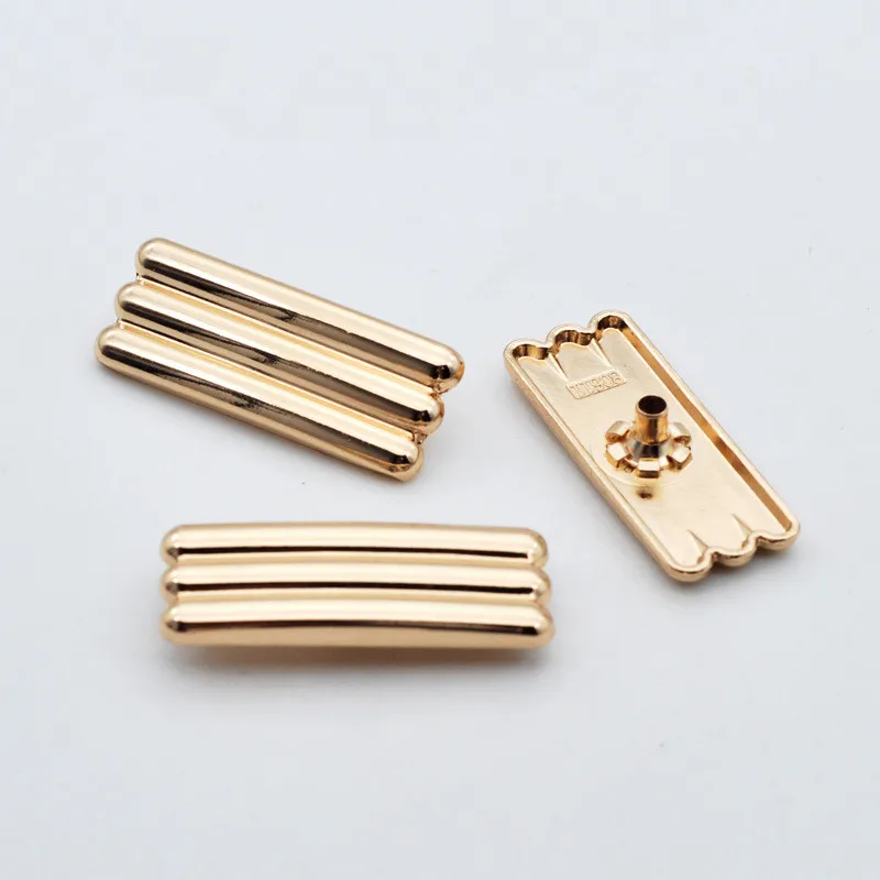 High Quality Customize  Rectangle metal Snap Buttons custom buttons logo brand for clothing