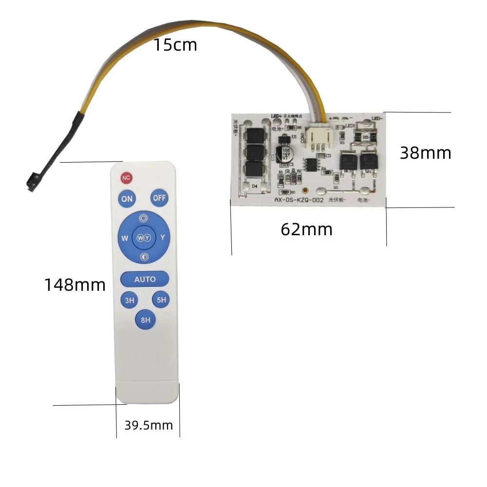 10A 3.2V 3.7V Solar Street Lamp Circuit Board Long-Lighting Portable Durable for Solar Lawn Lights Solar Ceiling Lamp Controller
