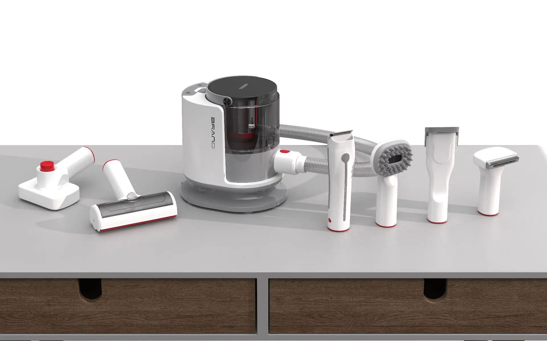 Pet Grooming Kit & Vacuum Cleaner Suction Pet Hair Professional Grooming Vacuum With 6 Proven Grooming Tools For Dogs Cats