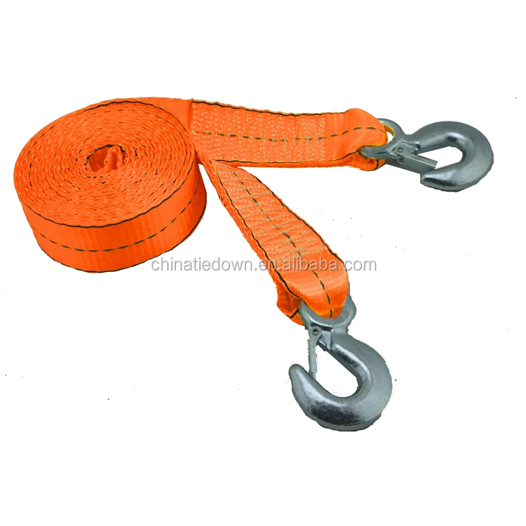 50MM*5MTow Cable Tow Strap Car Towing Rope With Hooks High Strength marine towing rope