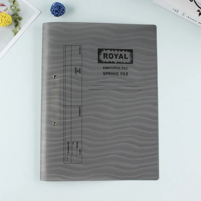 office wholesales portfolio Folder Transfer File Folder Promotional with metal clip Presentation  PP spring file