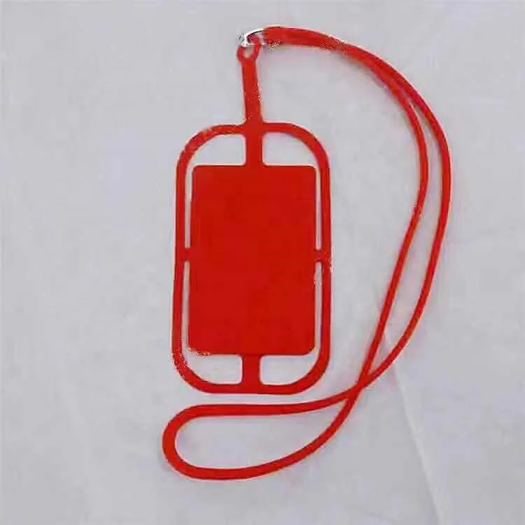 Hot popular phone silicone lanyard neck strap cardholders