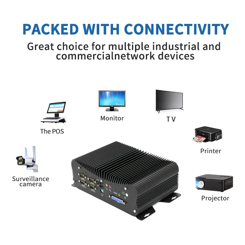 Factory Wholesale Intel Core I3 I5 I7 Small Mini Pc With 4gb Ram Ssd Windows 10 6usb Industrial Control Fanless Computer