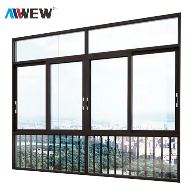 Горячая продажа двери гриль дизайн алюминиевые рамы интерьер раздвижные окна застекленные рамки стандарт двойное стекло с низкой ценой