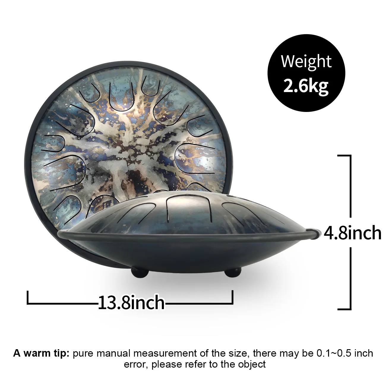 ASTEMAN Steel Tongue Drum Universe series Starlight 14 inch 14 tone C key