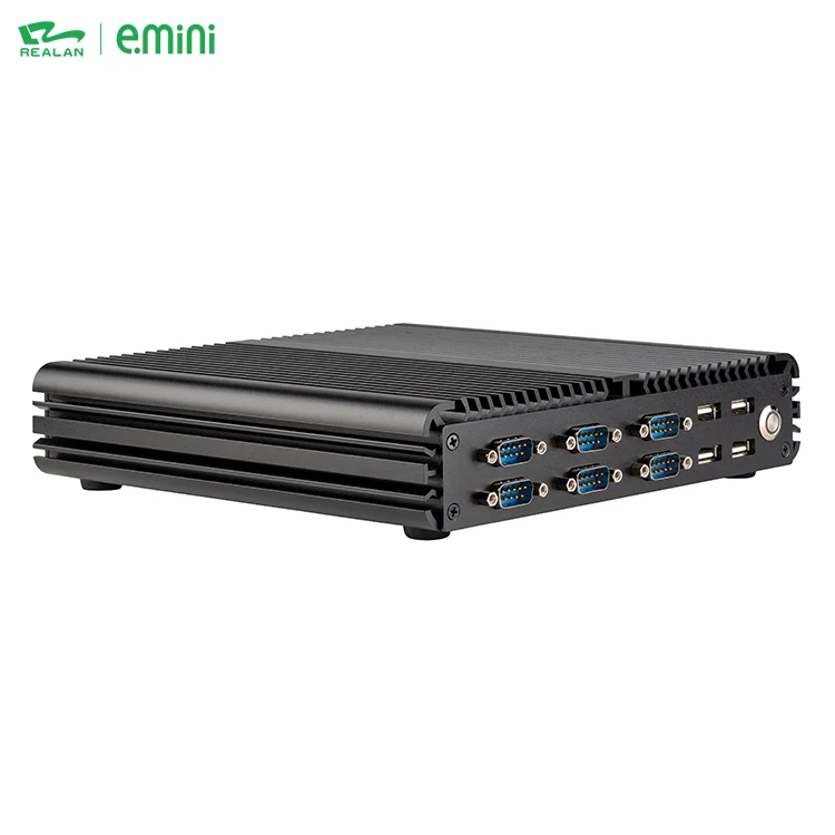 Realan OEM fanless industrial mini pc linux for industry with rich I/O