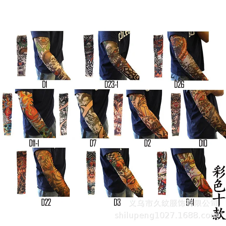Wholesale youth sun protection compression tattoo arm sleeve