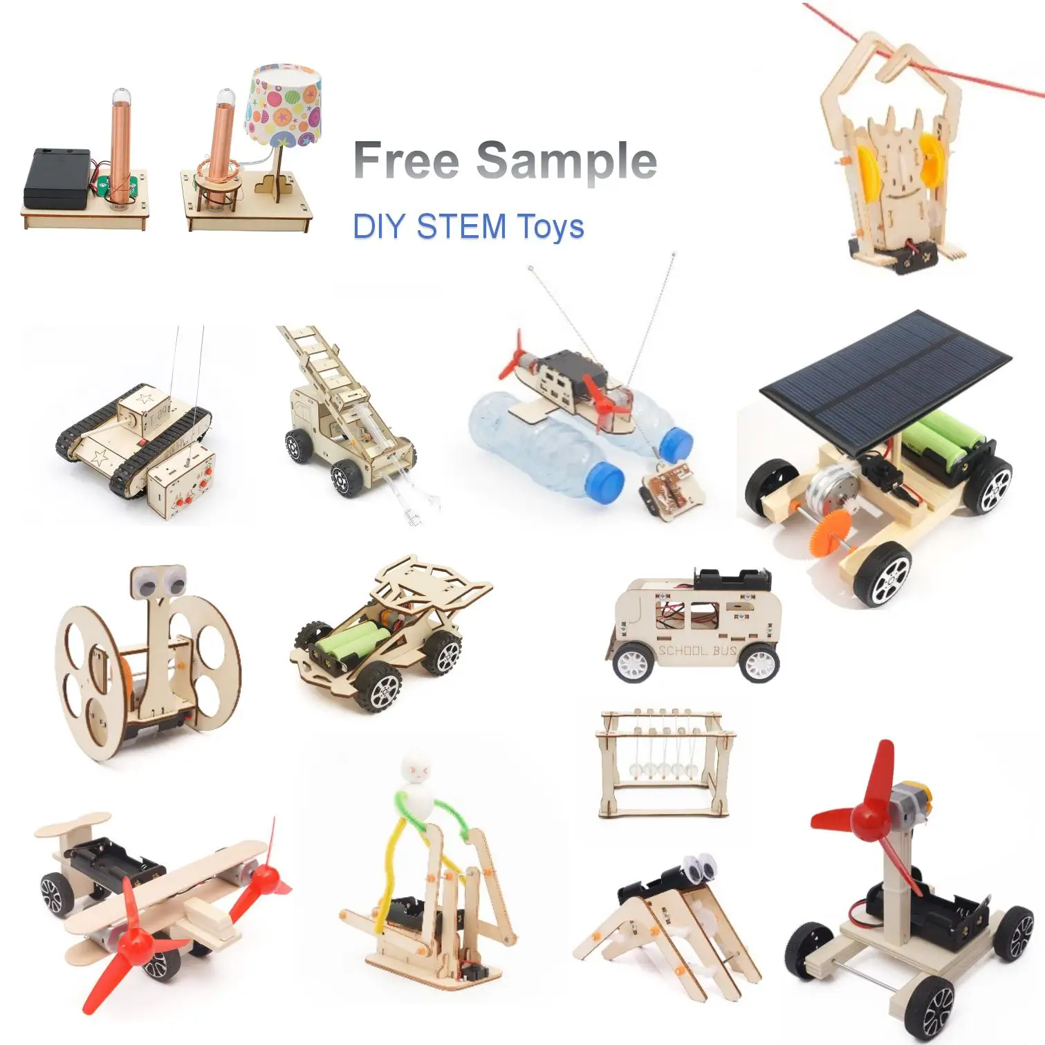 MI DIY Physics Toys Puzzle 3D Wood Building Block Sets Educational Toys Wooden STEM Toys Educational Kits For Kids Science Kit