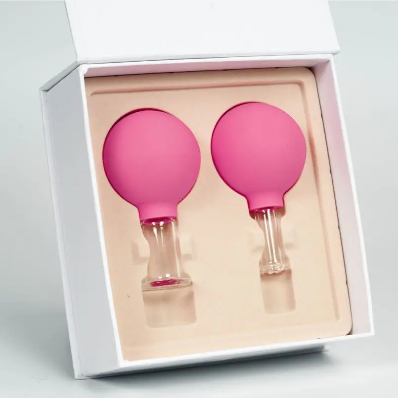 Face & Body Glass Cupping Therapy Set For Face Cupping Facial - Cellulite And Body Shaping - Class Vacuum Massage Cups