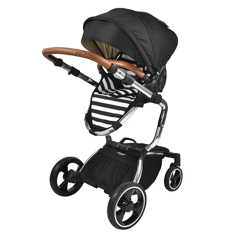 Off 50% Aluminum Tube Wholesale Baby Stroller 3 in 1 Baby Pram With Car Seat And Carrier Black Baby Carriage In High Quality