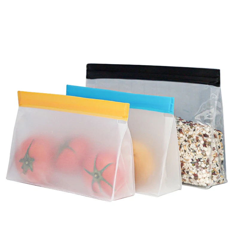 Multi color fresh-keeping transparent bag Upright UP Sealed Refrigerated bag Kitchen vegetable fruit meat freezing bag