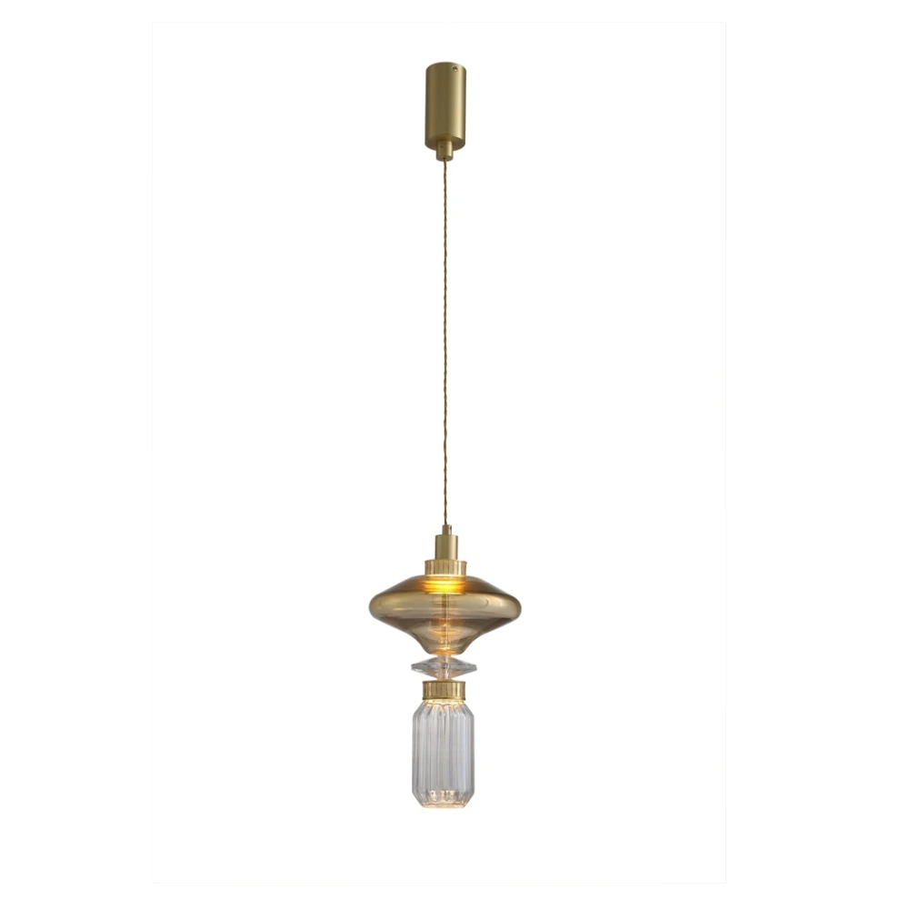 Modern Retro Home Art Lighting Fixtures Bedroom Kitchen Island Decor Fancy Gold Glass Led Pendant Lights