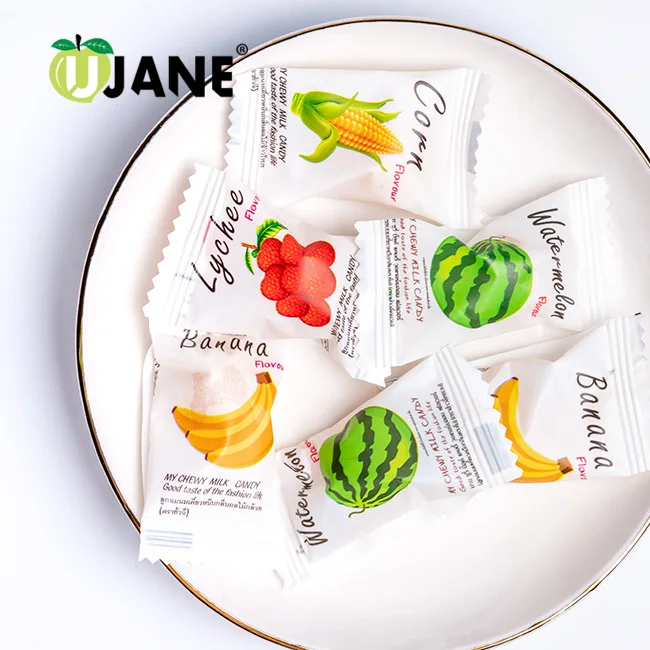 
Hot sale Fruity flavour chewy milk candy filling soft candy 
