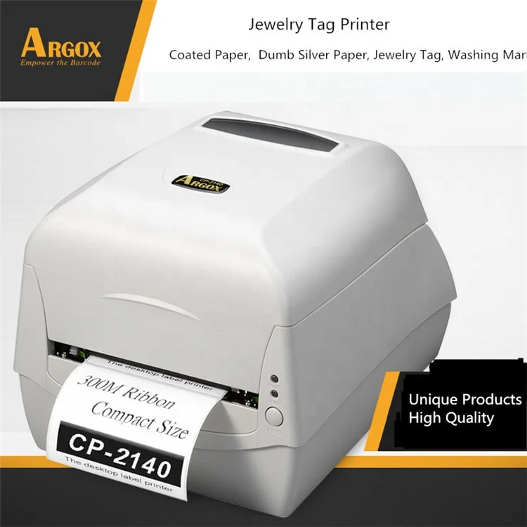 Jepod Argox CP-2140M 203dpi 4 inch fixed asset cable label library shelf tag jewelry tag thermal transfer barcode printer