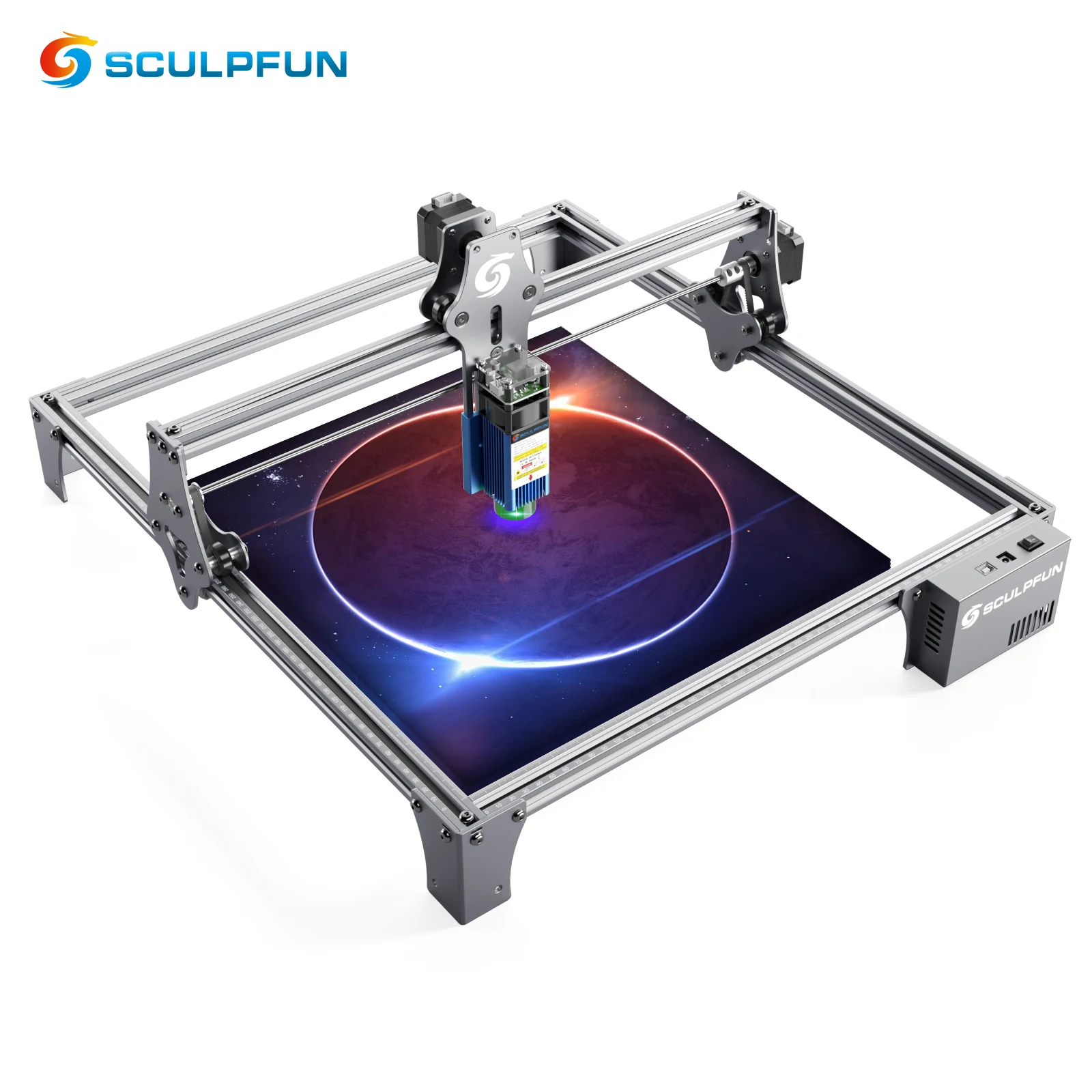 Sculpfun S6PRO 60 Вт лазерная гравировка машина для дерева акрила лазерный гравировальный станок резки с высокой точностью 410x420 мм резьба erea цельнометаллический
