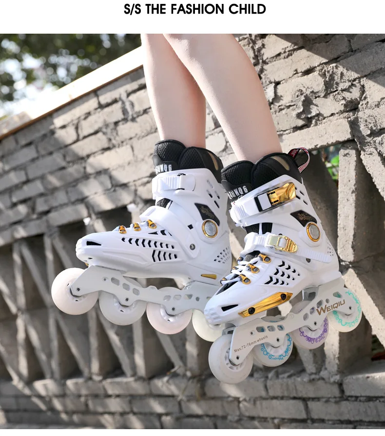 The skating shoes   Male and female adult beginner skating inline wheel roller skates