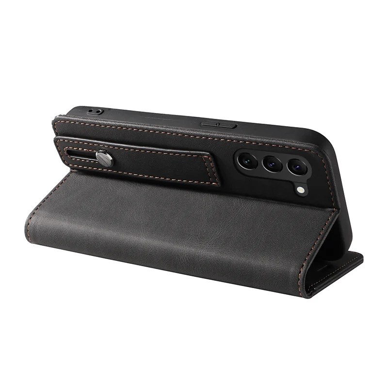 Для samsung для iphone series бизнес кожаный чехол для телефона для samsung s23 ультра pu браслет с крышкой держателя