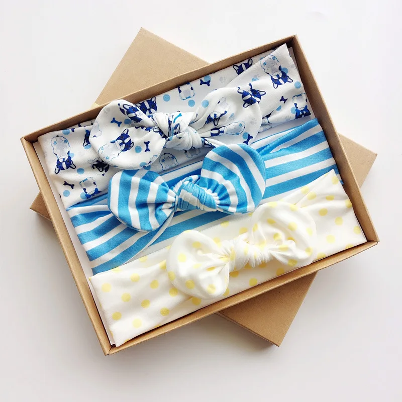 Baby Girl Big Bow Hair Accessories Elastic Ribbed Cotton Hair Bands Hairband for Kids Top Kont Bow Baby Headbands
