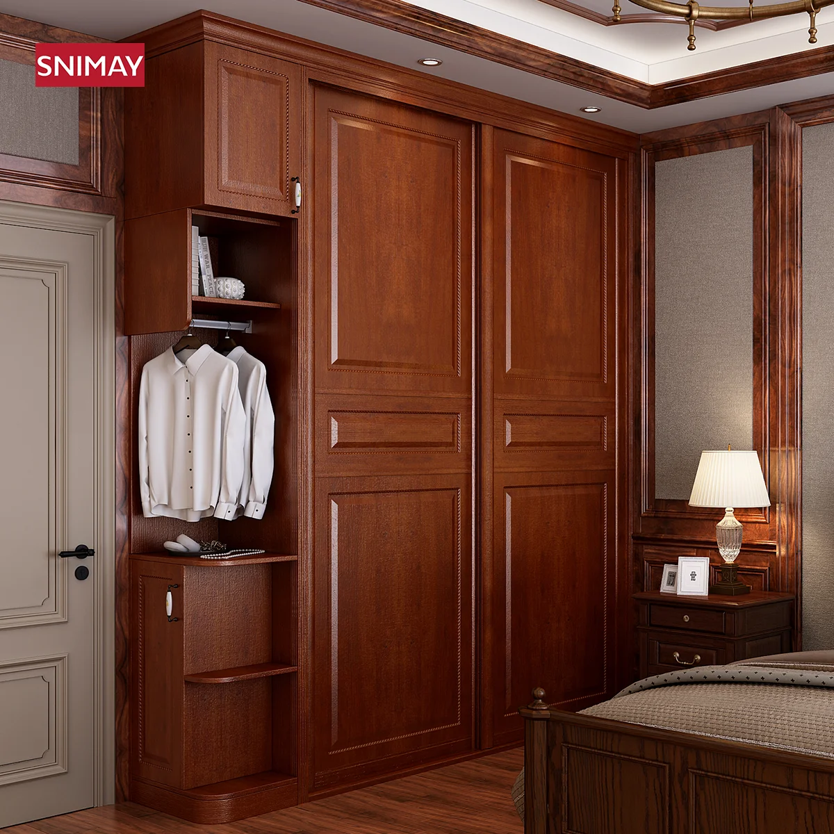 Best Price Sliding Door Wardrobe For Project Antique Solid Wood Wardrobe