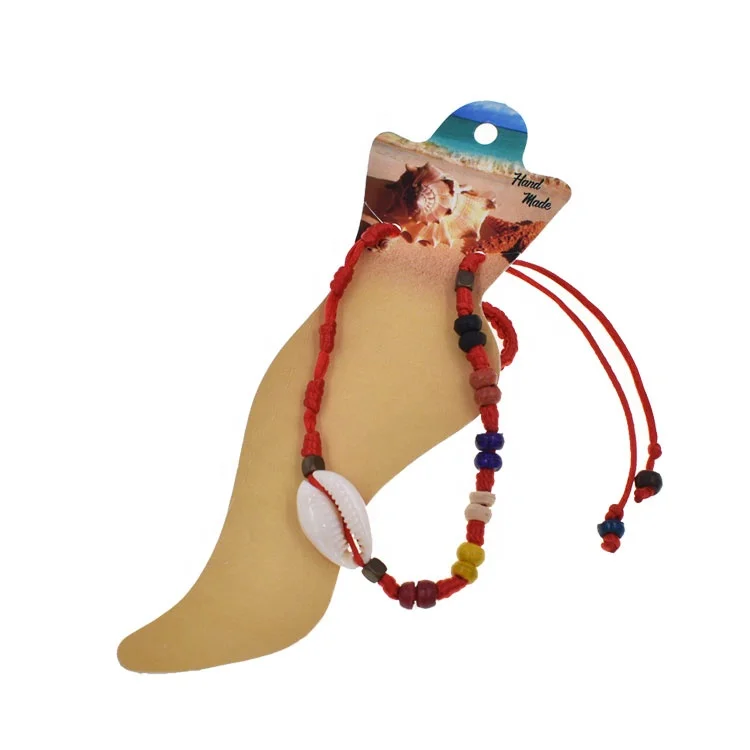 Hot Sale Natural Cowrie Shell Puka Seashell Coconut Beads Summer Beach Jewelry on Braided Nylon Adjustable