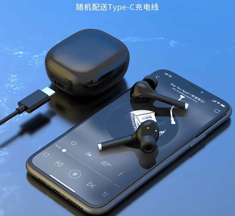 
Factory price earphone headphones TWS earbuds wireless earphones with LED OEM earphone 