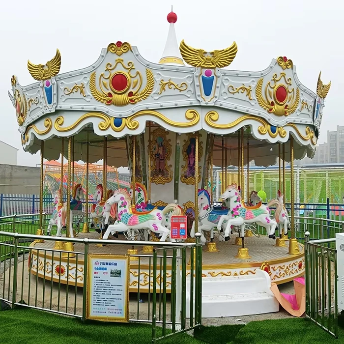 Amusement park equipment 16 seats luxury attraction carousel ride for sale