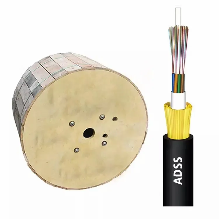 customized double Jacket ADSS Fiber Optic Cable span 200m 300m 500m 24F 48F 72F 96F All Dielectric Self-Supporting Fiber Cable