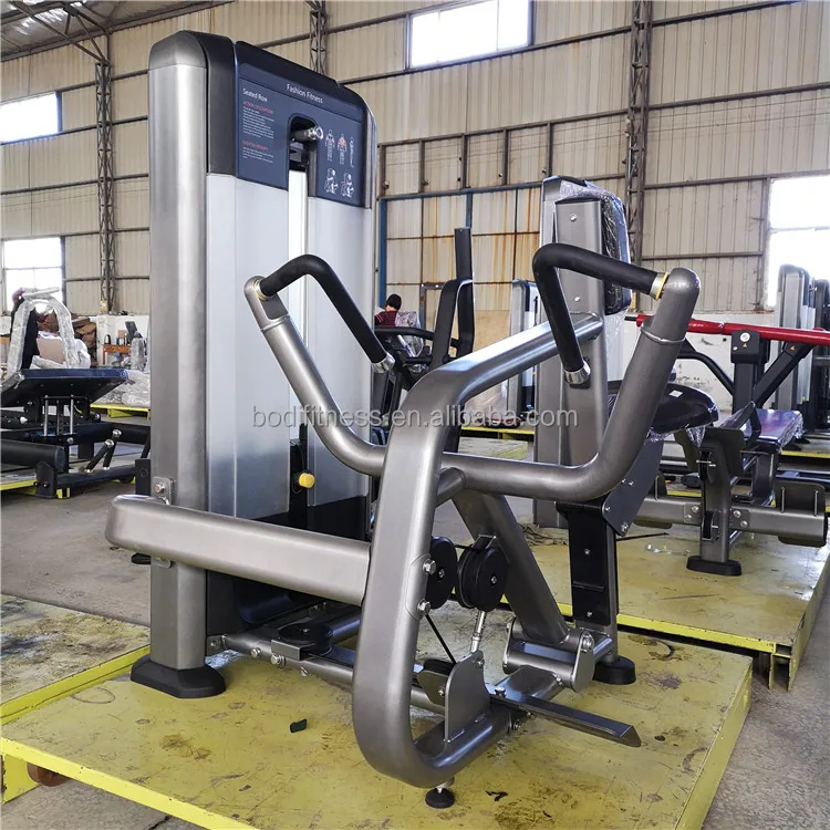 Commercial Gym Fitness Equipment Pull Back Pin Loaded Machine Double Pull Back Trainer Vertical Row
