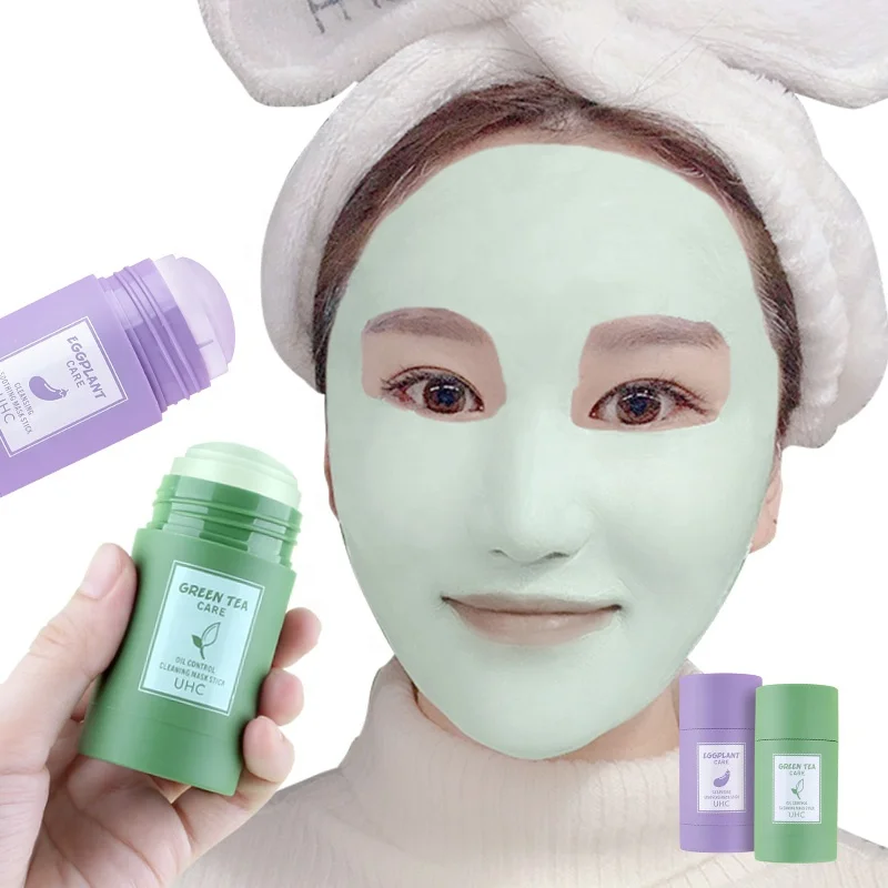 
Green tea cleansing mud facial face mask stick 