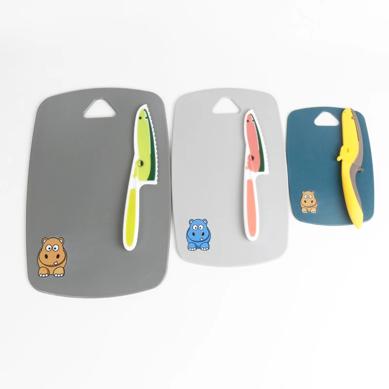 private label teeth montessori plastic toy kitchen real cooking kids safe knife set for children