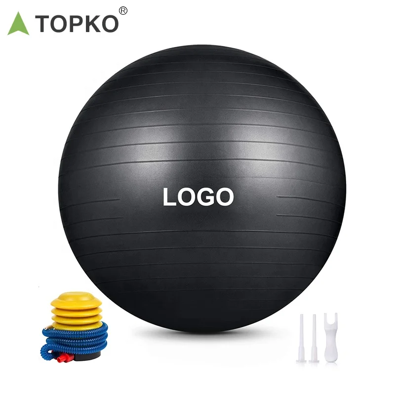 TOPKO popular high quality wholesale custom logo colorful high 55cm 65cm 75cm  yoga ball with competitive price