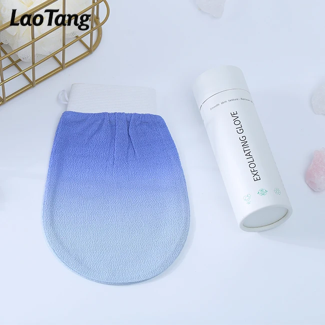 Exfoliating Bath Mitt Unisex Body Rubbing Gloves Scrub Shower Towel Gradient