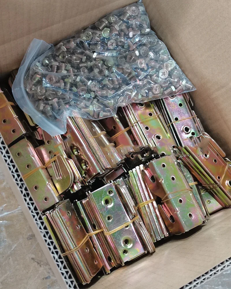 Rust-Proof Wood Bed Rail Brackets With Mounting Screws Heavy Duty 4 Sets Bed Frame Corner Brackets No-Mortise Bed Rail Fittings